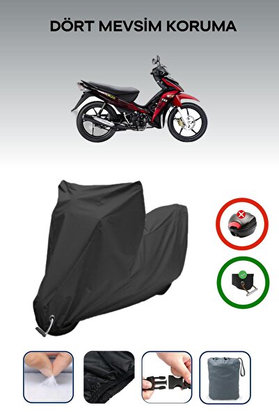Breen Black Lock Compatible Tvs Neo X3I Compatible Motorcycle Tarpaulin Water...