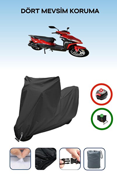 Breen Black Lock Compatible Arora Verano Ar 125-25 Compatible Motorcycle Tarp...