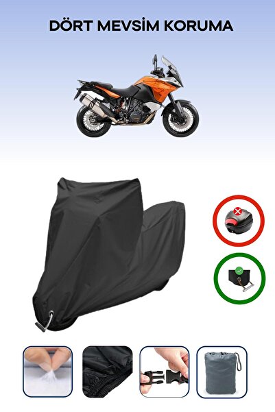 Breen Black Lock Compatible Ktm 1190 Adventure Compatible Motorcycle Tarpauli...