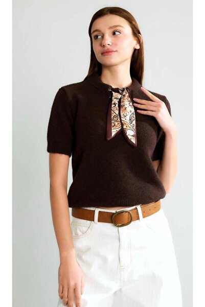 Robin KADIN GİYİM FULARLI KAZAK