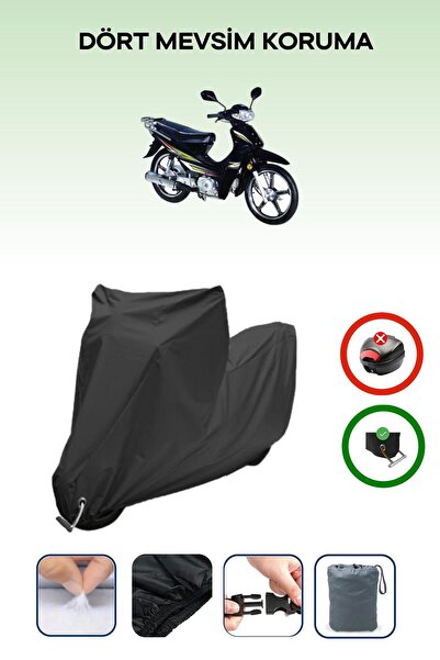 Breen Black Lock Compatible Bisan Motocup 100 Compatible Motorcycle Tarpaulin...