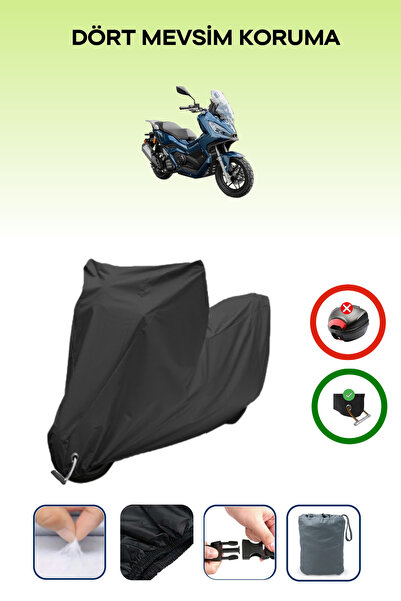 Breen Black Lock Compatible Yuki Xway 125 Compatible Motorcycle Tarpaulin Wat...
