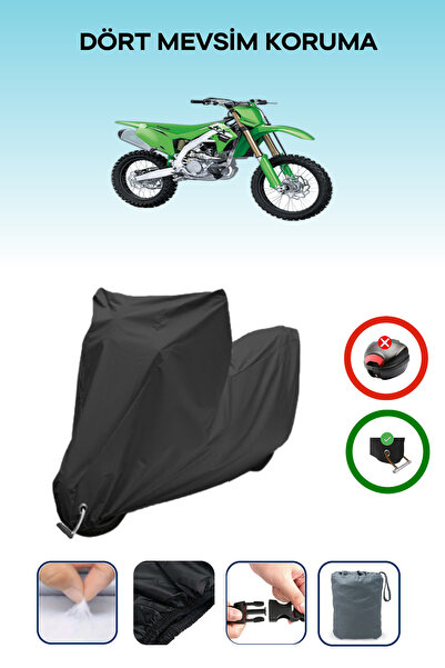 Breen قماش أسود متوافق مع دراجة نارية كاواساكي KX 250 مقاوم للماء