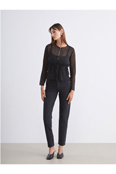 LC Waikiki M1 Sezon Black Slim Mom Women's Jean Pants