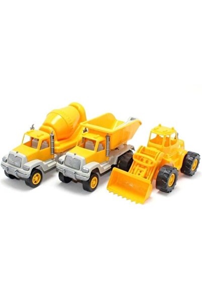 Uçar Oyuncak UÇAR POŞETTE ORTA BOY ÜÇLÜ İŞ MAKİNALARI SETİ