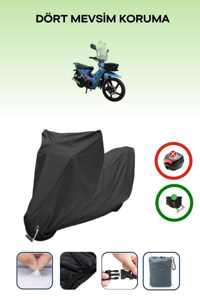 Breen غطاء دراجة نارية متوافق مع أباتشي ميرا، مقاوم للماء، متوافق مع قفل أسود