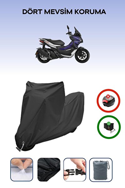 Breen Black Lock Compatible Aprilia Leonardo 125 Compatible Motorcycle Tarpau...
