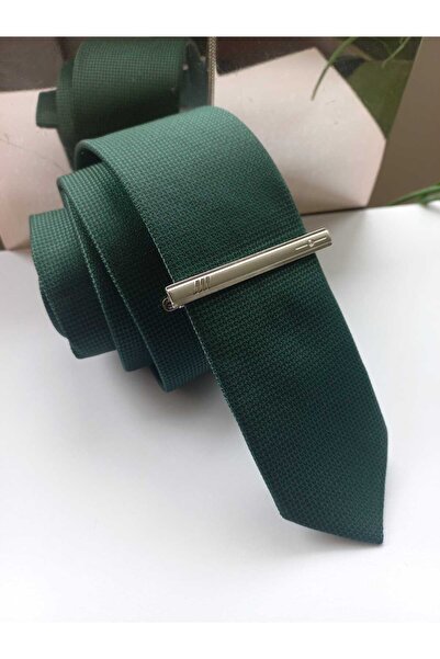 Kravatistan مشبك ربطة عنق منقوش باللون الفضي مقاس 6 سم