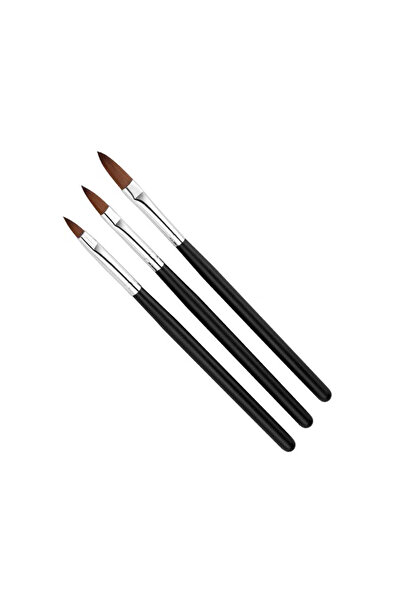 SELA Set de 3 pensule speciale pentru unghii acrilice,