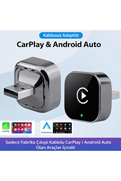 qasul Kablosuz Apple CarPlay & Android Auto Multimedya Adaptörü