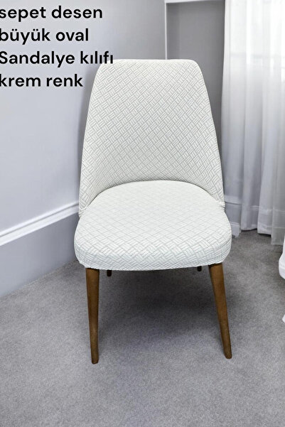 NEFİS HOME Buyok Oval Chair Cover, Chair Cover with Basket Pattern, Washable,...
