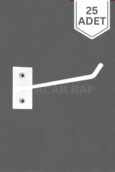 Acar Raf Білий гачок для стіни, 25 штук, гачок для стіни та ДСП, гачок для по...