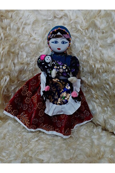 ŞAHMERDANOĞLU El Yapımı Large Ebat Kapadokya Soğanlı Bebeği,Bebek Uyutan Köyl...