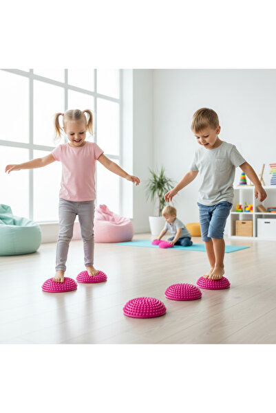 OEM Disc de echilibru senzorial 3D roz pentru yoga, pilates și fitness, aparat de antrenament pentru masaj antiderapant