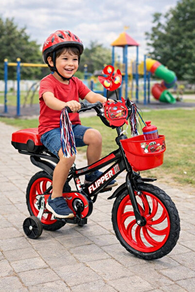 YOGNETIC Flipper Çocuk Bisikleti – Destek Tekerli, Sepetli & Zilli | 3–6 Yaş