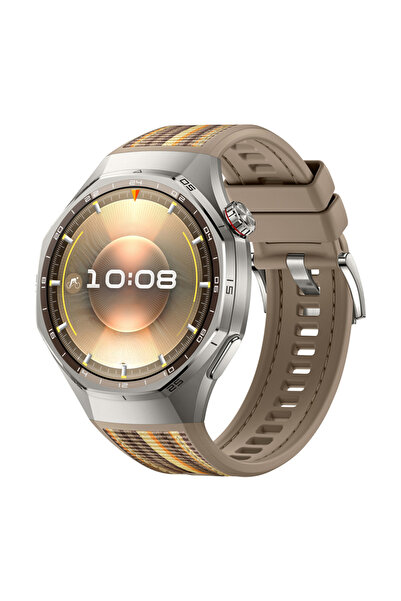 Sneezy Huawei Watch GT6 Pro 46mm İle Uyumlu Örgü Desen Metal Tokalı Silikon A...