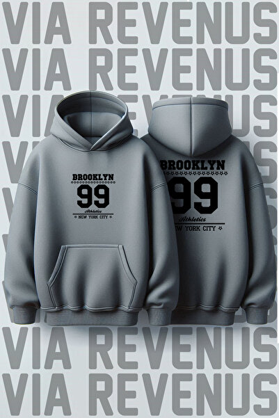 Vordevia Brooklyn 99 Printed Unisex Oversized Hooded Sweatshirt - Custom Design Graphic Hoodie