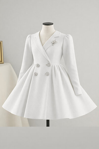 MUSGEM Rochie de seară pentru fetiță, model Umay, cu mânecă lungă, culoare al...