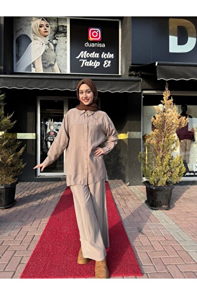 Ceremony Tuniği Ve Pantolonu Bambu Detaylı Aksesuarlı Takım W-6940