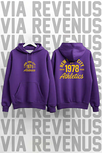 Vordevia New York City Athletics Printed Unisex Oversized Hooded Sweatshirt - Custom Design Graphic Hoodie