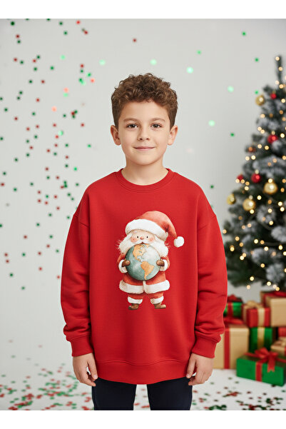 Little Aden New Year's Themed Boys' Cotton Sweatshirt