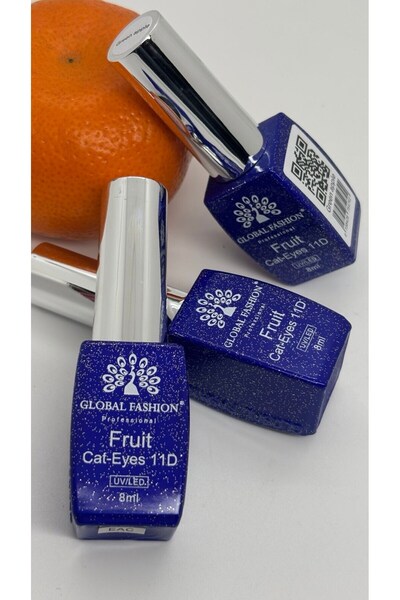 global fashion Semi-permanent cat eye nail polish Fruit 11D 8ml, 12