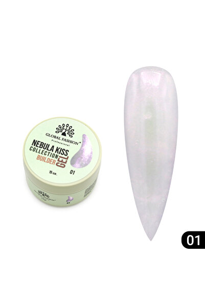 global fashion Τζελ μοντελοποίησης νυχιών 15 gr, Nebula Kiss Builder Gel 01