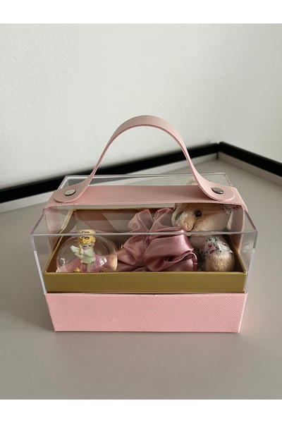 By Ayşegül Şeffaf Kapaklı Hediye Kutusu – Ayıcıklı, Kar Küreli, Sevgiliye , A...