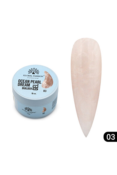 global fashion Nail modeling gel 15 gr, Ocean Pearl Dream Builder Gel 03