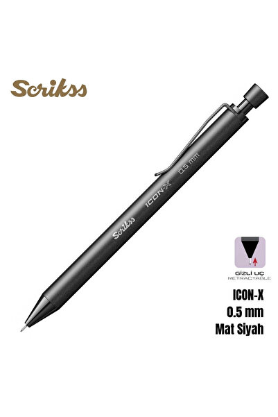 Scrikss قلم متعدد الاستخدامات أيكون-إكس 0.5 ملم أسود