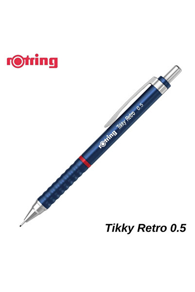 Rotring Tikky Versatil Uçlu Kalem 0.5mm Retro Metalik Mavi