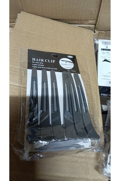 global fashion Pro Master hair clips, 6 pieces, gray