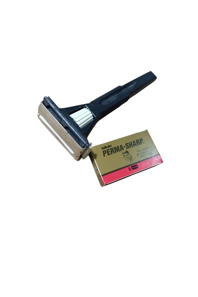 efmues Lamă de ras din plastic cu deschidere superioară, lamă de ras clasică,...