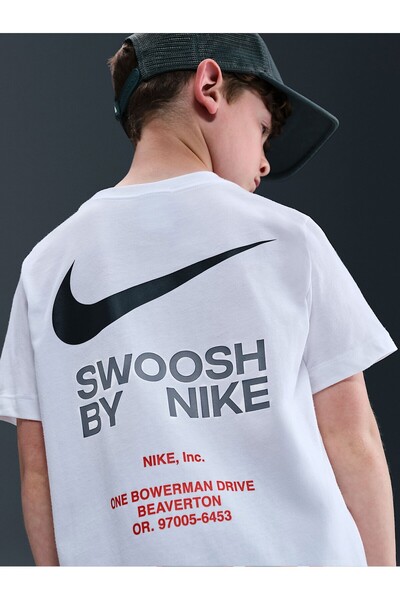Nike b nsw athl tee unisex αθλητικό μπλουζάκι από λευκό βαμβάκι - IH5202-100