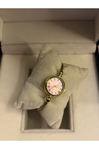 QUARTZ Yuvarlak Roma Rakamlı Kelepçe Kordon Kol Saati