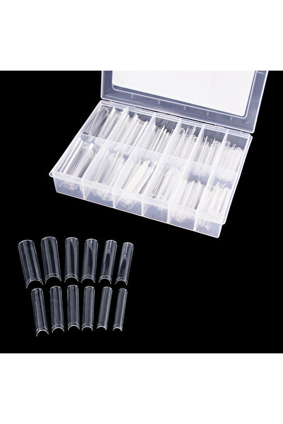 global fashion Gel tips for nail extensions, arched square, 240 pcs.