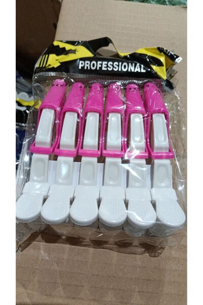 global fashion Κλιπ μαλλιών, 6 τεμάχια, λευκό+ροζ