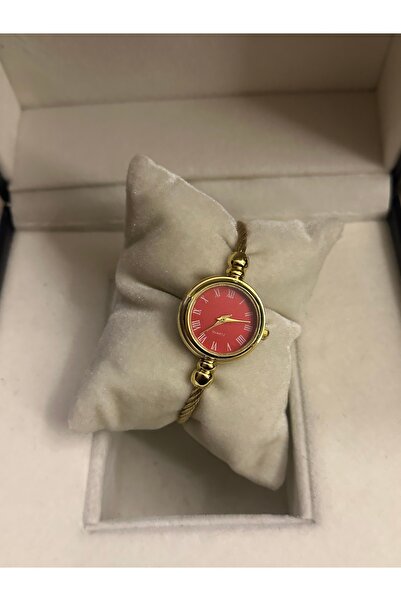 QUARTZ Yuvarlak Roma Rakamlı Kelepçe Kordon Kol Saati