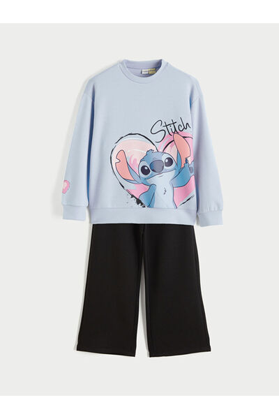 LC Waikiki LCW Kids Plava okrugla kragna Prošivena Štampano Djevojačka majica...