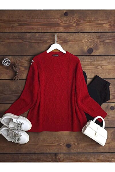 ŞAHİN TESETTÜR GİYİM SAÇ ÖRGÜ SALAŞ KAZAK 8189