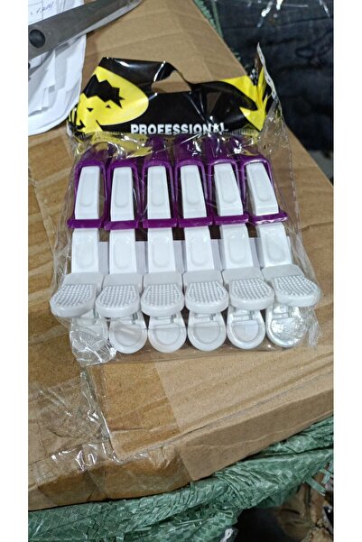 global fashion Κλιπ μαλλιών, 6 τεμάχια, λευκό+μοβ