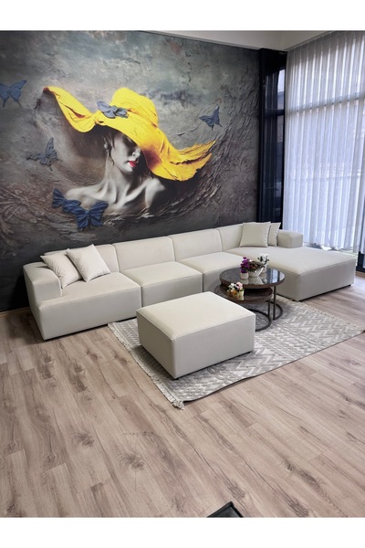 Erduran Mobilya Monza 4 modül +puf uzanmalı köşe koltuk takımı , ürün özellik...