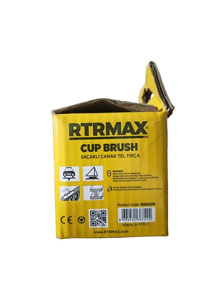 efmues Wire Brush Fringed Bowl Wire Brush 65mm Spirally Attached Wire Brush