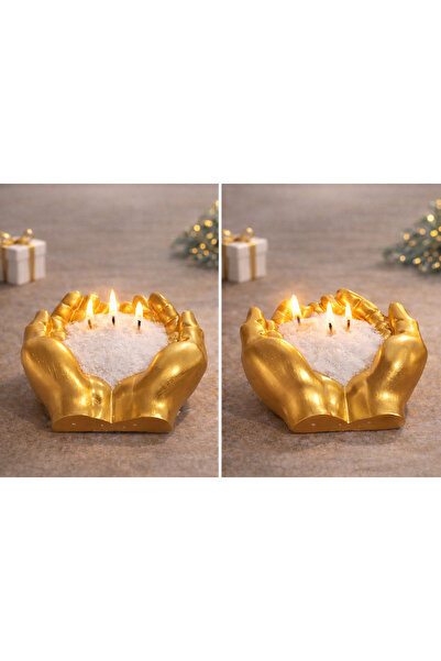 Avrupa Akademi Altın El Tasarımlı Dekoratif Mumluk | Çok Fitilli Şık Mum Tasa...