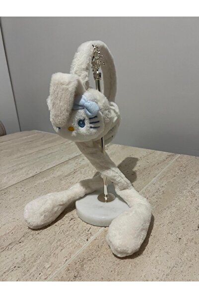 zyc Căști moale de pluș Hello Kitty pentru fete, cu mișcare și sunet