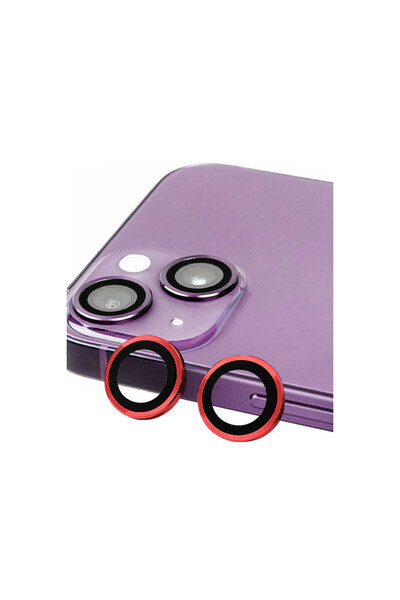 NewFace عدسة كاميرا آيفون 13 راز ميتال - أحمر