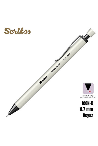 Scrikss قلم متعدد الاستخدامات Icon-X 0.7 ملم أبيض