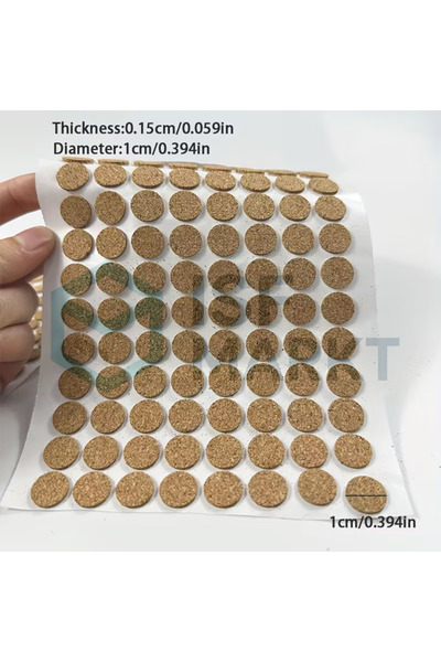 ISF MARKT 99 Pieces Mini Anti-Slip Furniture Felt Pads – Self-Adhesive 10 mm Diameter X 1.5 mm Thickness – for Chairs Etc.