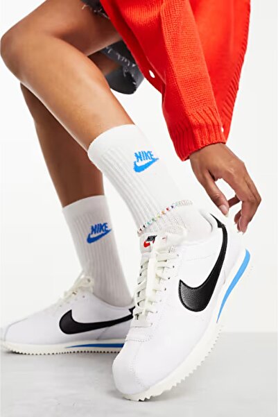 Nike W Cortez Leather Unisex Casual White Leather Sneakers