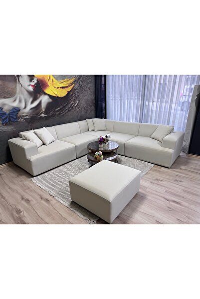 Erduran Mobilya Monza 5 modül + puf köşe koltuk takımı , ürün özelliklerini o...